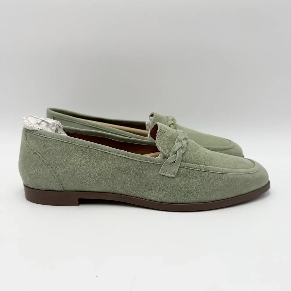 Seychelles Womens Afternoon Stroll Loafers Size 7.5 Sage Green Suede NIB